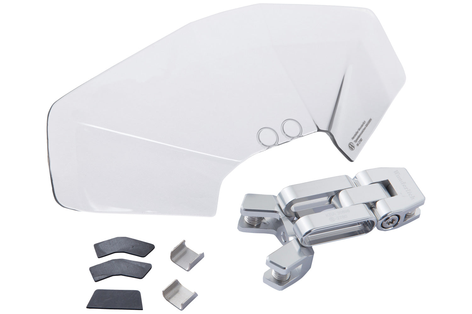 Wunderlich windshield extension Vario-ERGO 3D+ transparent, perfect wind protection thanks to the clever add-on spoiler