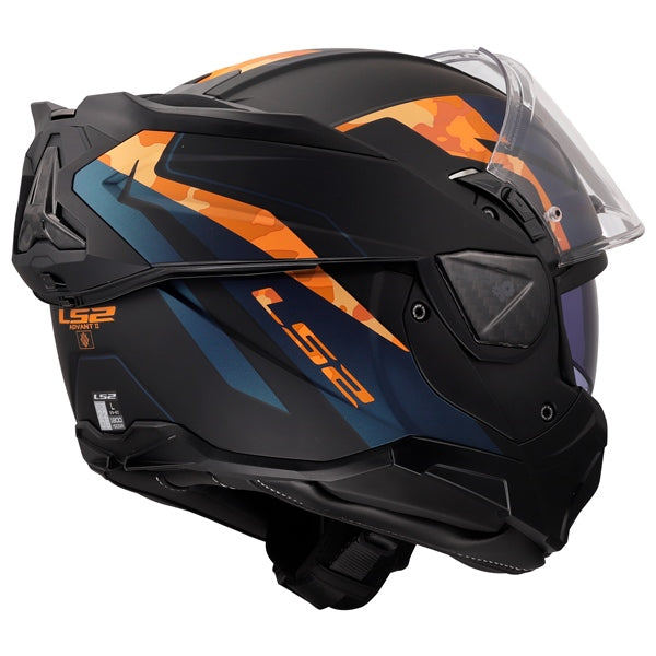 LS2-HELM ADVANT II GLIDE MAT BK OG 3XL 5691024513XL 694214178937