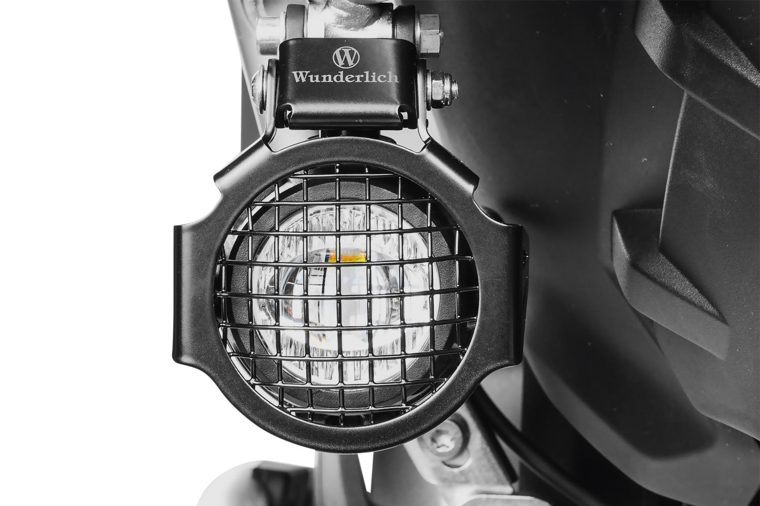 Wunderlich auxiliary light protection grille for BMW R 1200 GS LC protects even from violent impacts.