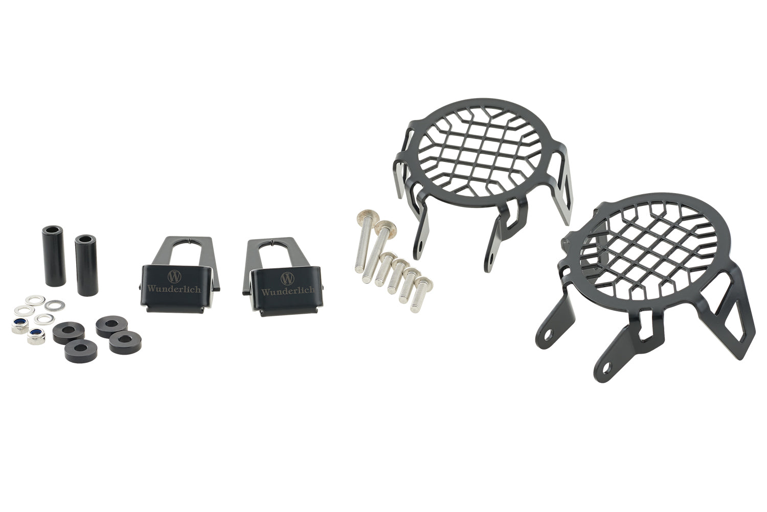 Wunderlich auxiliary light protection grille for BMW R 1200 GS LC protects even from violent impacts.
