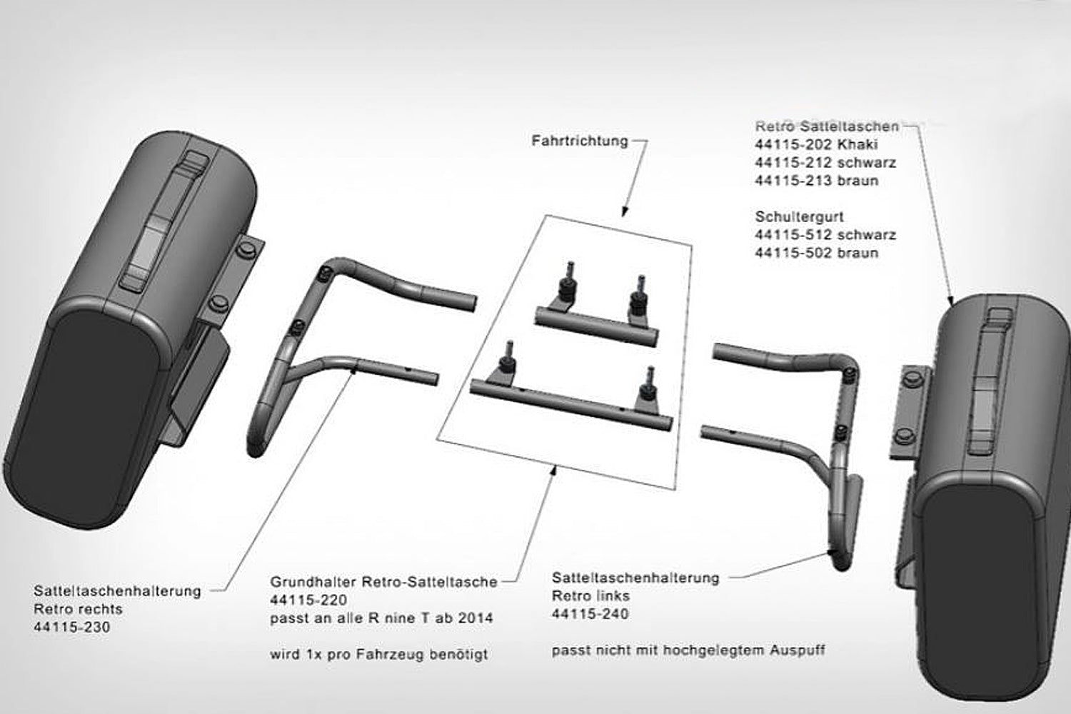 Wunderlich Holder for MAMMUT bags-44115-230