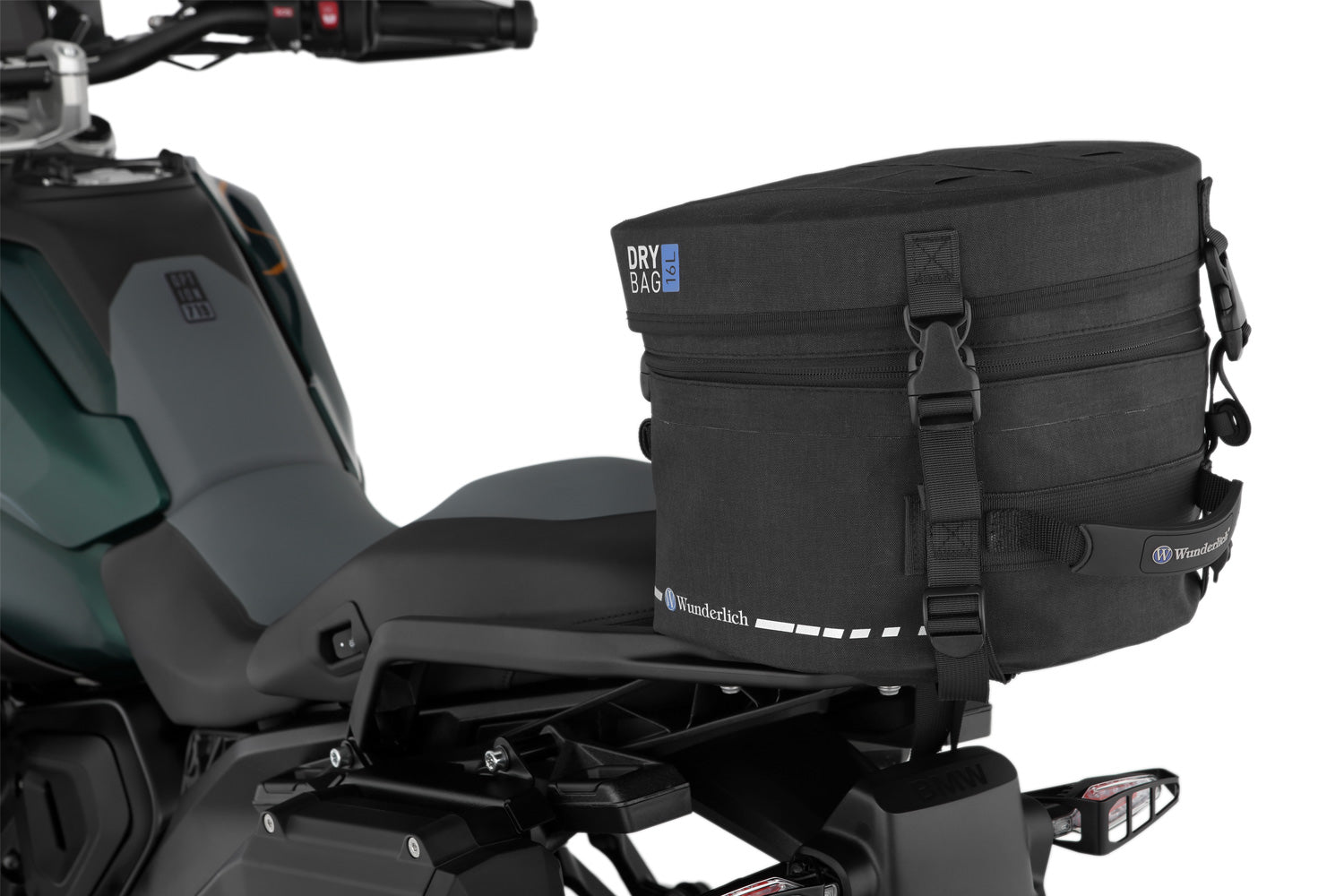 Multi-functional and compact bag can either be attached to the luggage carrier of the passenger seat quickly and simply