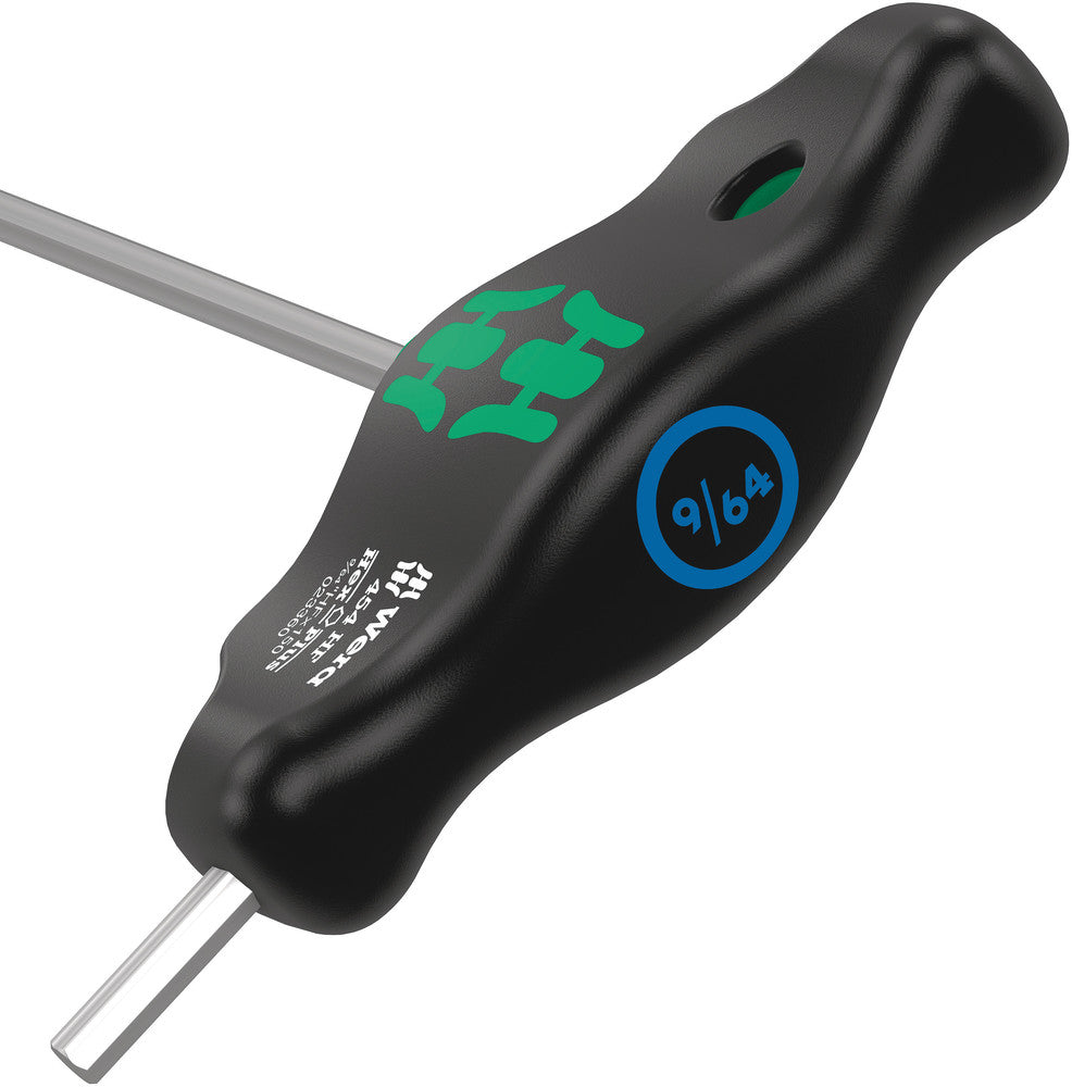 Wera Tools - 454/10 HF Set Imperial 1 screwdiver set T-handle screwdrivers Hex-Plus with holding function, Imperial