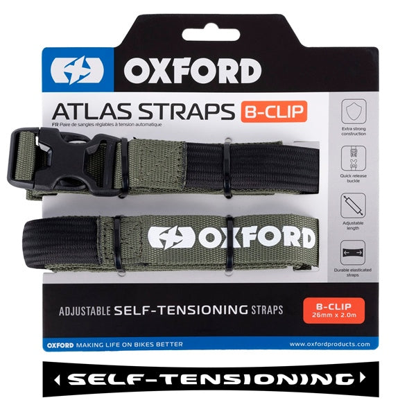 Oxford-STRAP B-CLIP 26MM X 1.2M LICHEN QTY2 OX320 5030009442926