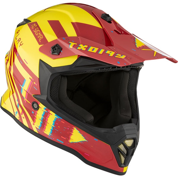 CKX-HELM TX019Y ERROR RD/YE MAT S CKX 518482
