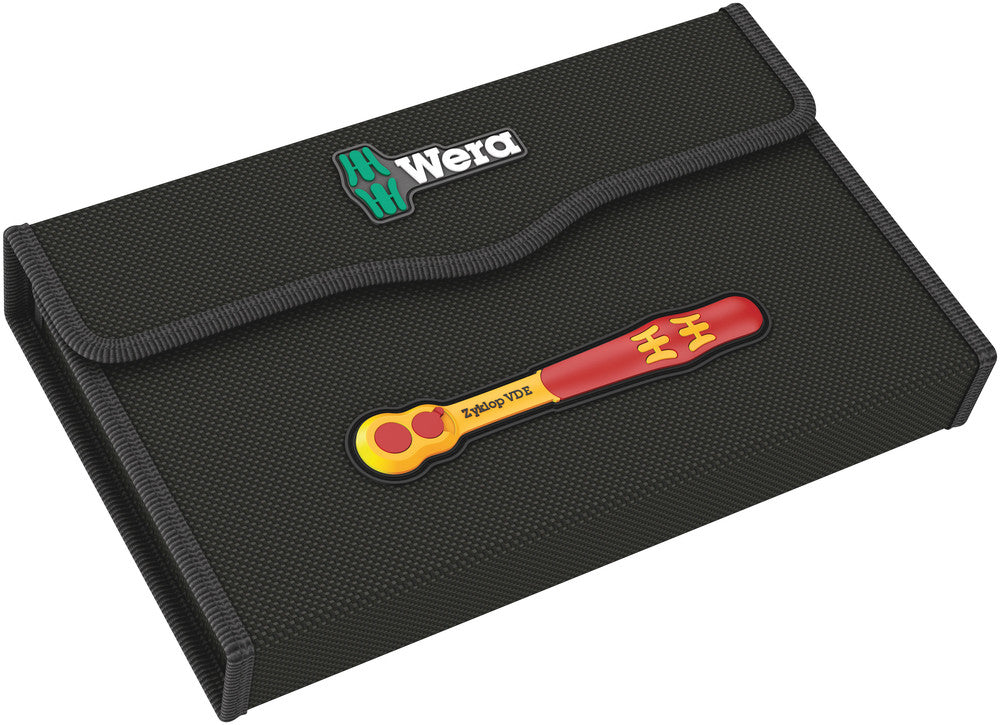Wera Tools - 8100 SB VDE 1 Zyklop Ratchet set, insulated, switch lever, 3/8" drive, metric