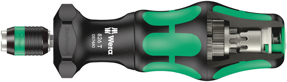 Wera Tools - 826 T Kraftform Turbo bit-holding screwdriver handle with Rapidaptor quick-release chuck