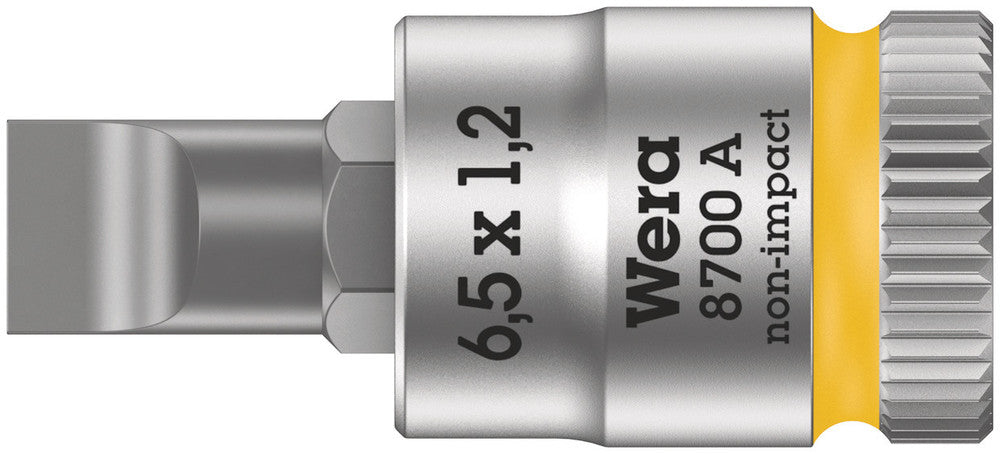 Wera Tools - 8700 A FL Slotted screws Zyklop bit socket, 1/4" drive