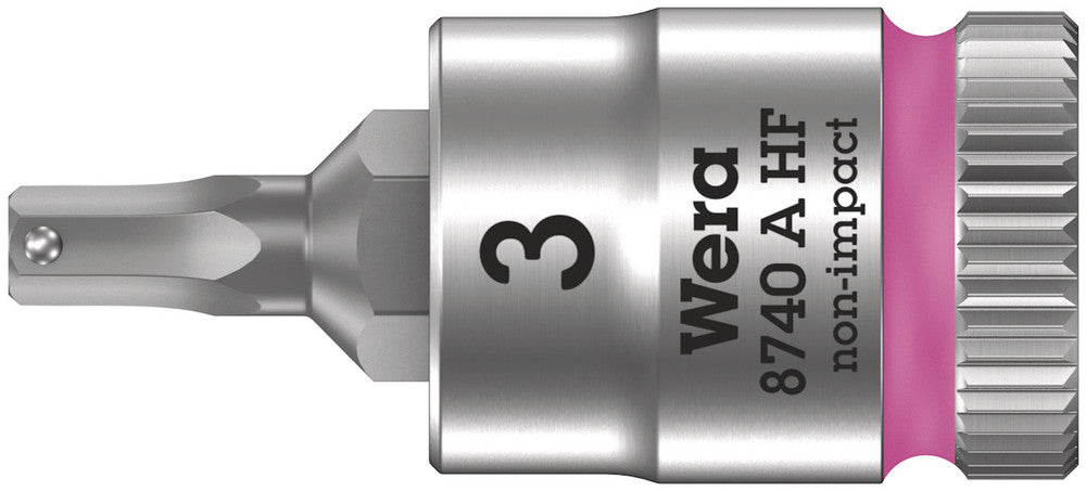 Wera Tools - 8740 A HF Zyklop bit socket with holding function, 1/4" drive