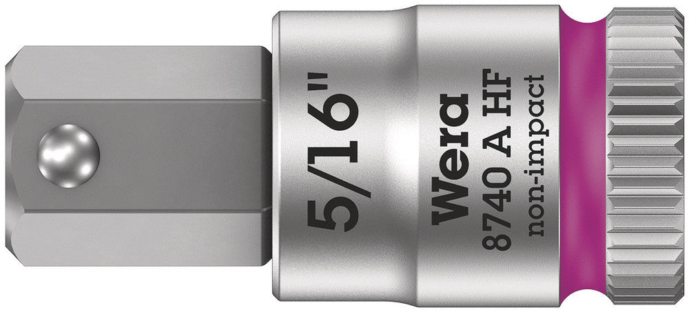 Wera Tools - 8740 A HF Zyklop bit socket with holding function, 1/4" drive