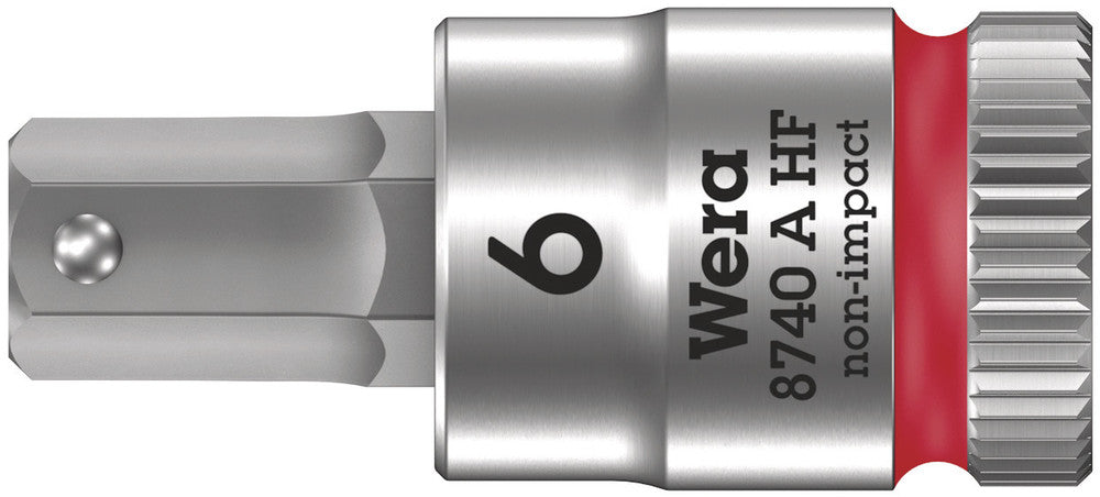 Wera Tools - 8740 A HF Zyklop bit socket with holding function, 1/4" drive