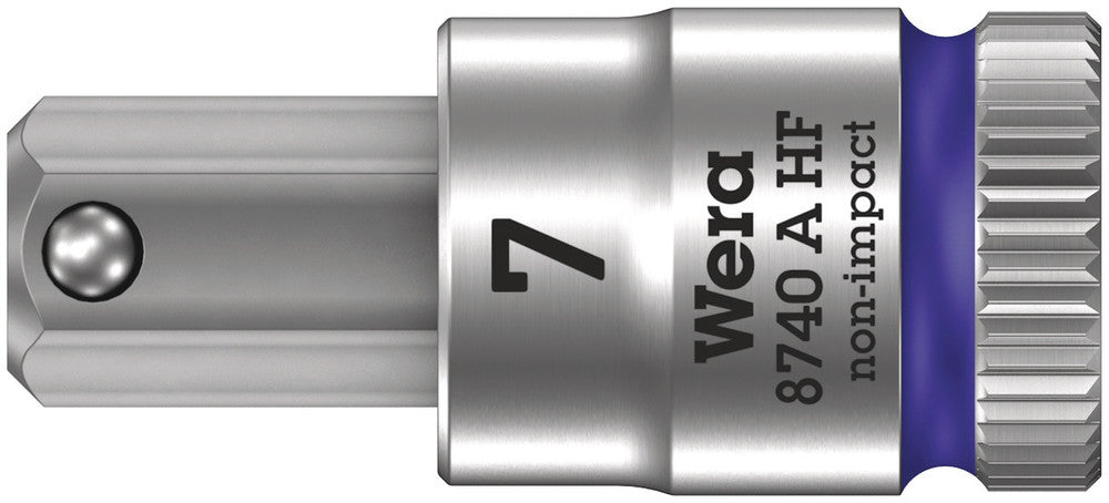Wera Tools - 8740 A HF Zyklop bit socket with holding function, 1/4" drive