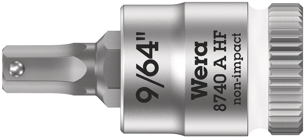 Wera Tools - 8740 A HF Zyklop bit socket with holding function, 1/4" drive