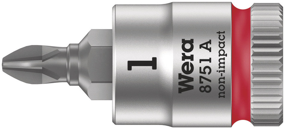 Wera Tools - 8751 A Phillips Zyklop bit socket, 1/4" drive