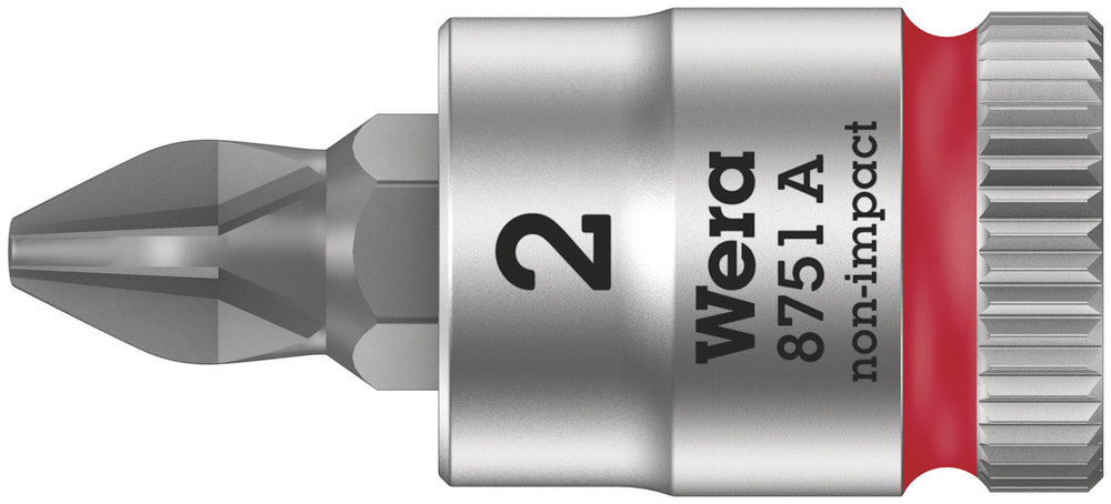 Wera Tools - 8751 A Phillips Zyklop bit socket, 1/4" drive