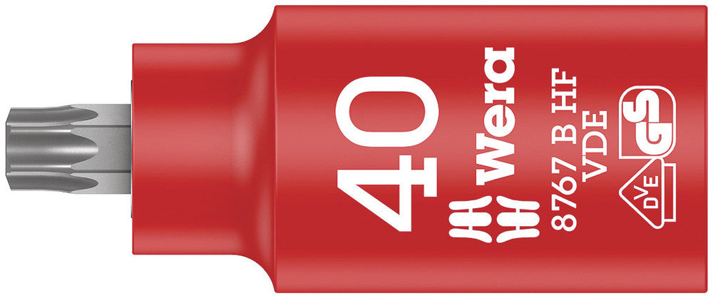 Wera Tools - 8767 B VDE HF TORX® Zyklop bit socket, insulated, with holding function, 3/8" drive