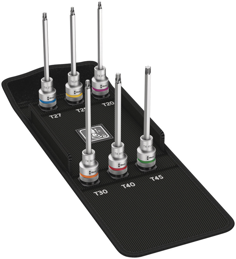 Wera Tools - 8767 C TORX® HF 2 Zyklop bit socket set with 1/2" drive, with holding function