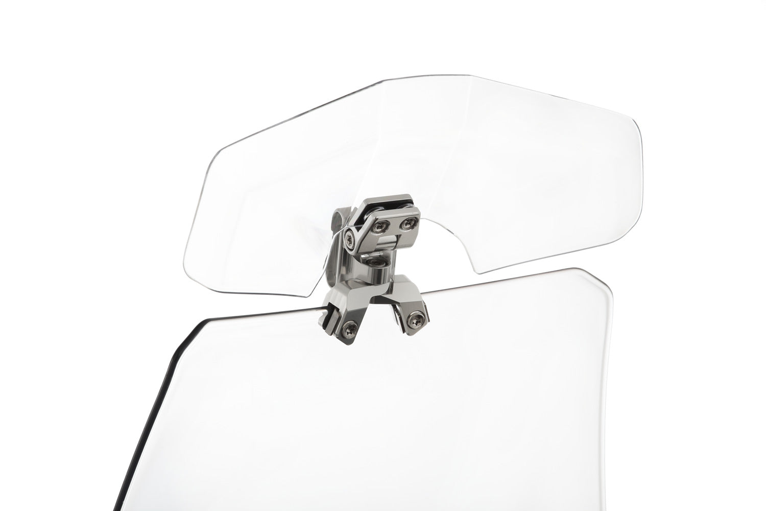 Wunderlich windshield extension Vario-ERGO 3D+ transparent, perfect wind protection thanks to the clever add-on spoiler
