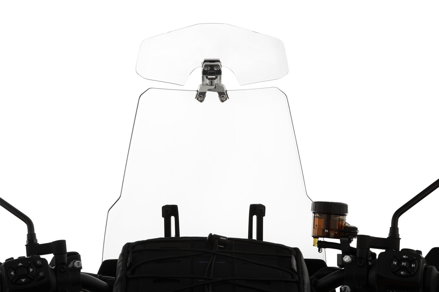 Wunderlich windshield extension Vario-ERGO 3D+ transparent, perfect wind protection thanks to the clever add-on spoiler