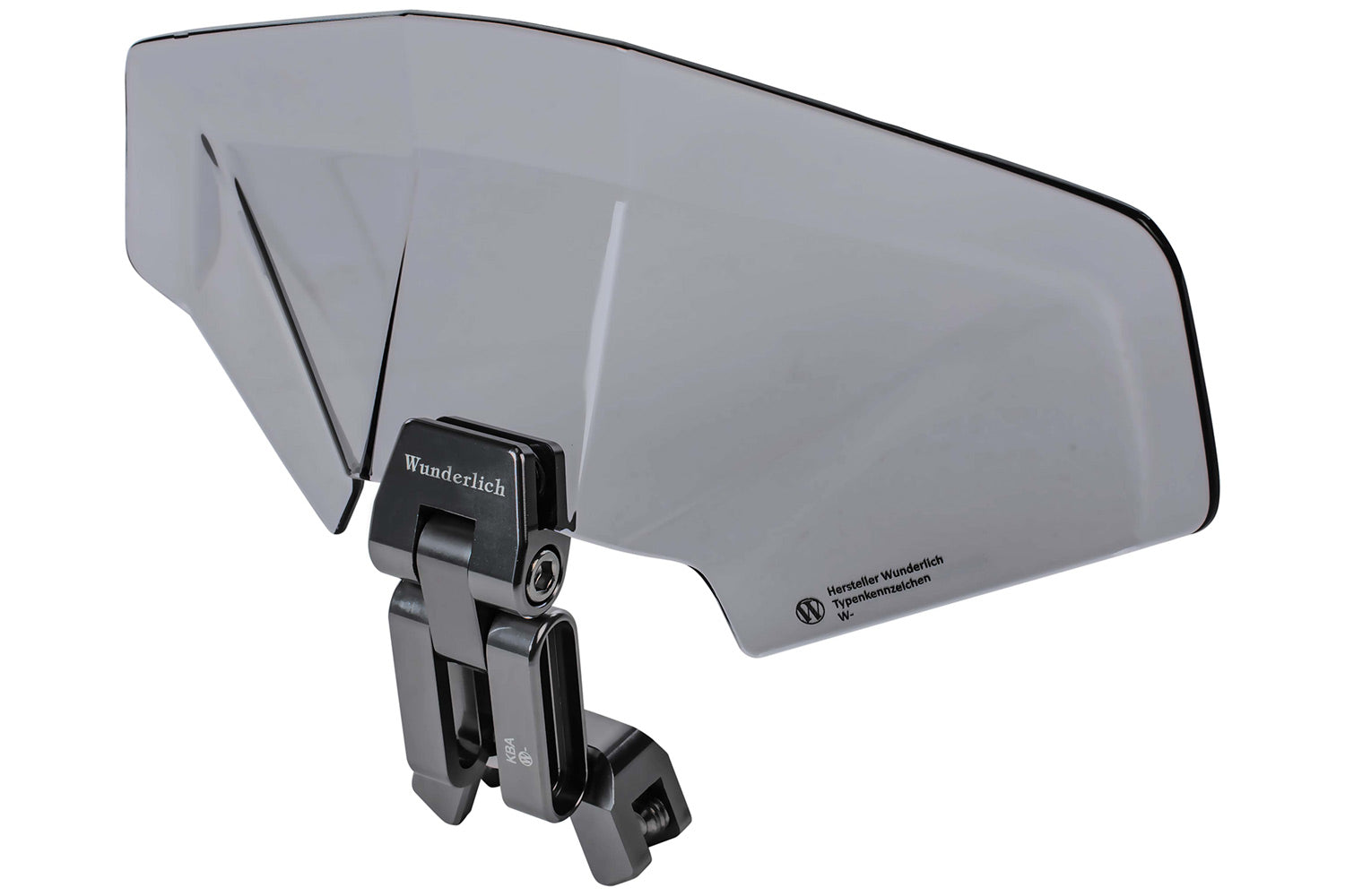 Wunderlich windshield extension Vario-ERGO 3D+ transparent, perfect wind protection thanks to the clever add-on spoiler