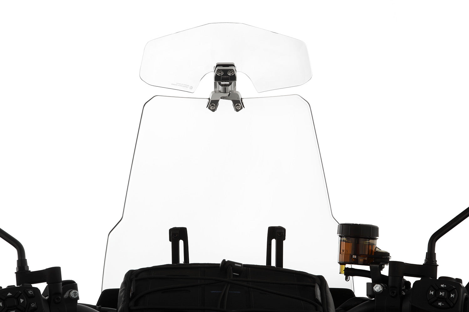 Wunderlich windshield extension Vario-ERGO 3D+ transparent, perfect wind protection thanks to the clever add-on spoiler