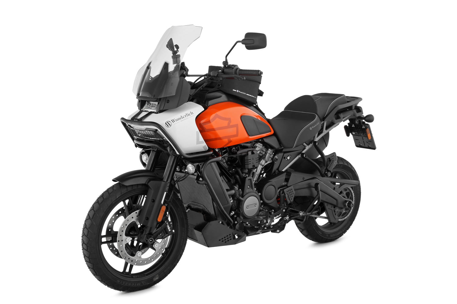 Wunderlich headlight protection grill, foldable, for the Harley-Davidson Pan America 1250 reliably protects the original headlight from...