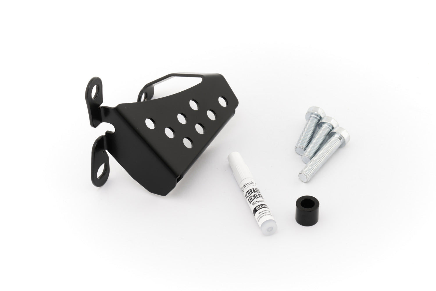 Solid all-round protection for the exposed ignition interruption switch on the side stand.