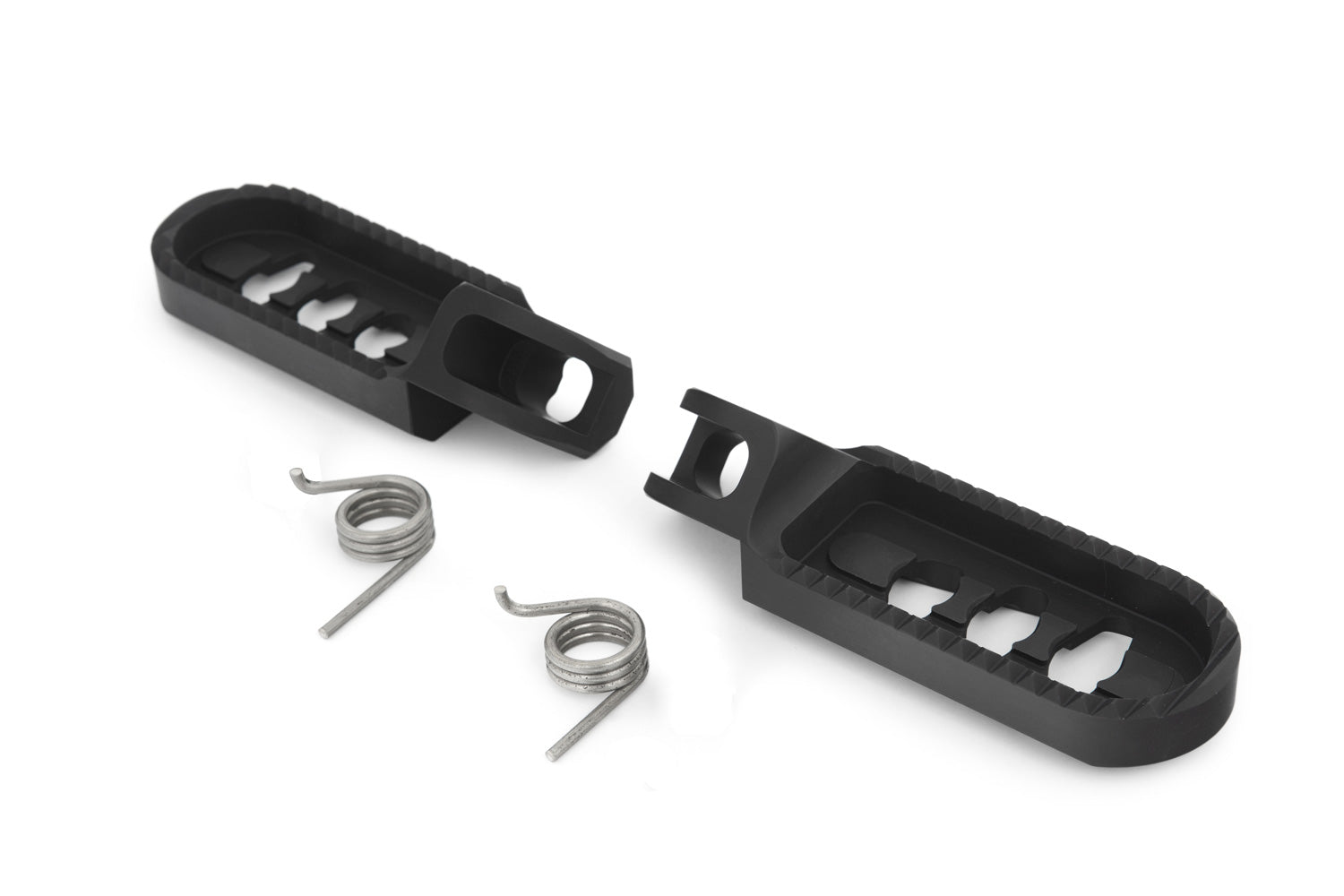 Lowering by 22 mm compared to the position of the original footrests