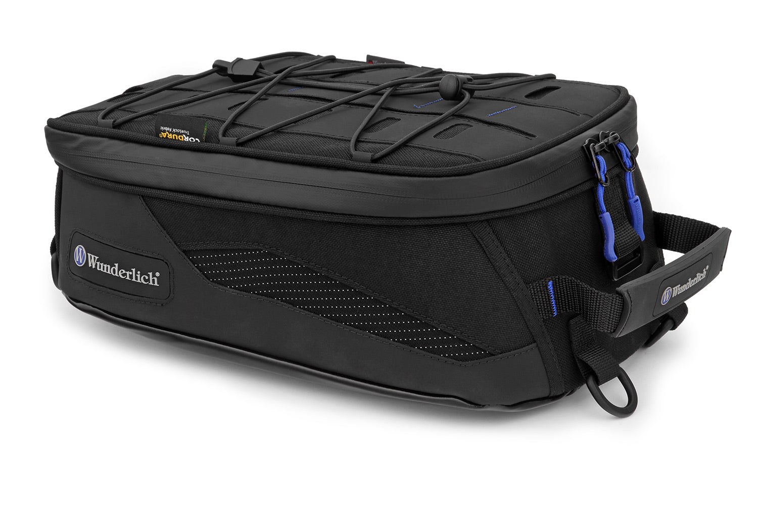 High quality, compact tank bag - New, streamlined, functional design, recognisable by the subtle blue applications