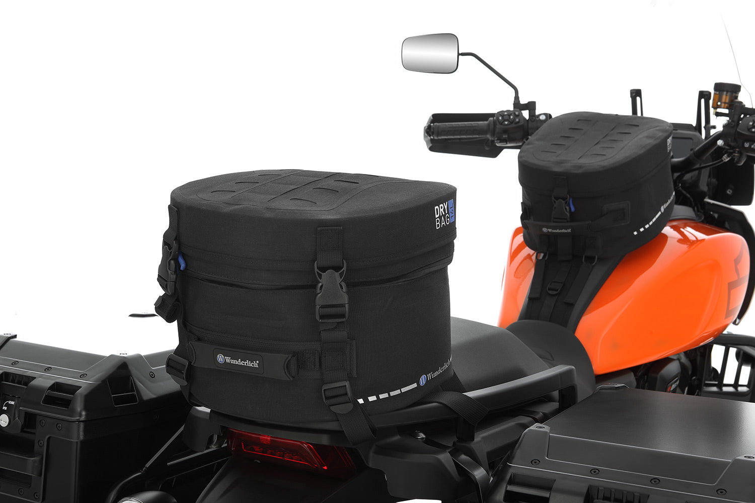 Multi-functional and compact bag can either be attached to the luggage carrier of the passenger seat quickly and simply