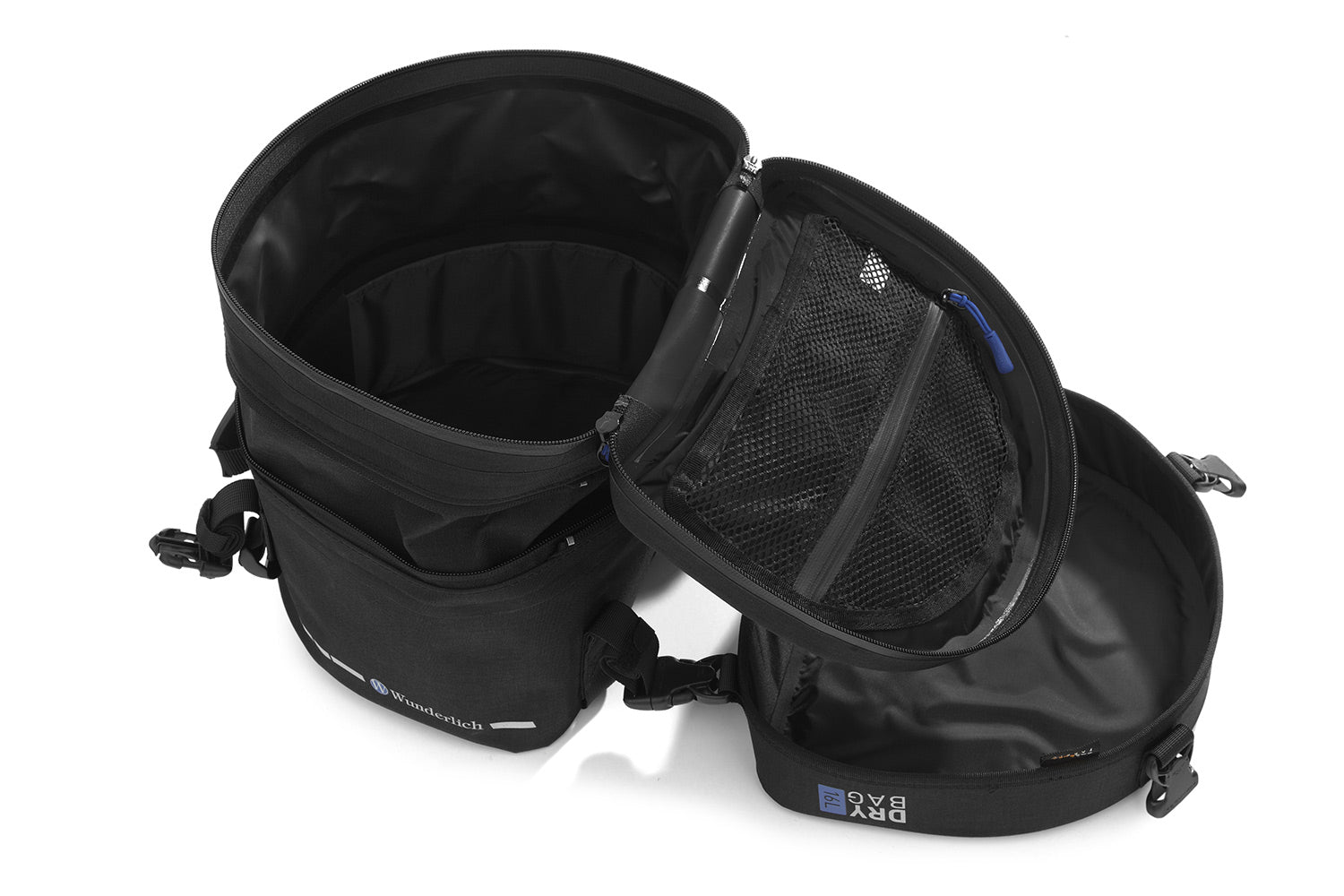Multi-functional and compact bag can either be attached to the luggage carrier of the passenger seat quickly and simply