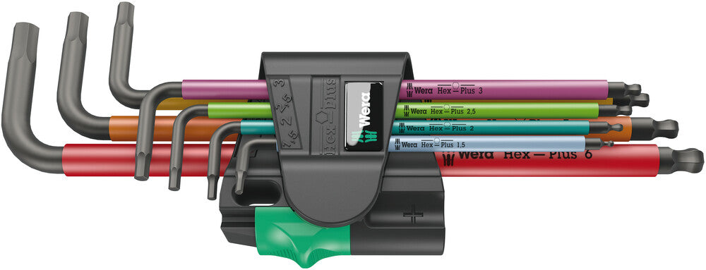 Wera Tools - 950/7 Hex-Plus Multicolour Magnet 1 L-key set, metric, BlackLaser