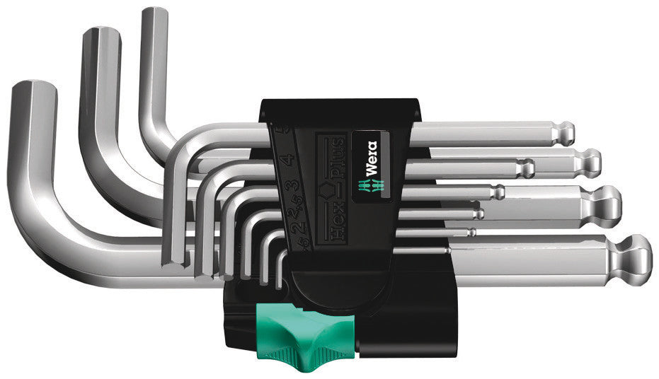 Wera Tools - 950/9 Hex-Plus 3 L-key set, metric, chrome-plated