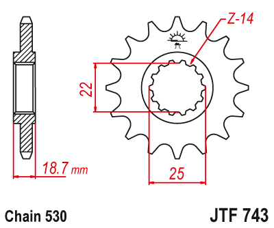 JT Sprockets - JTF743 for Ducati