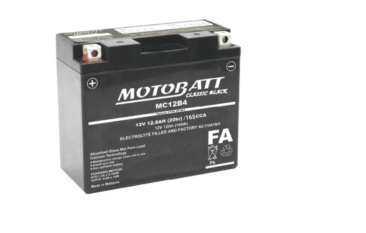 Motobatt - Classic Black Battery (MC12B4)