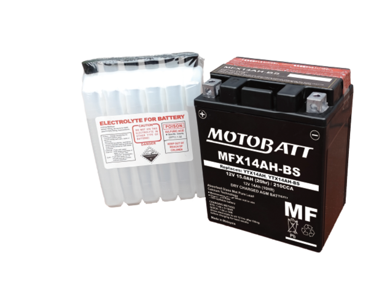 Motobatt - Classic Maintenance Free Battery (MFX14AH-BS)