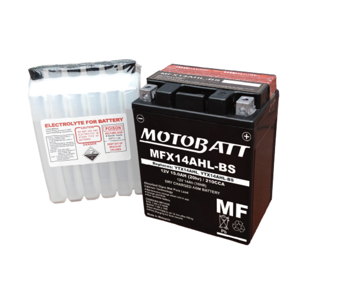 Motobatt - Classic Maintenance Free Battery (MFX14AHL-BS)
