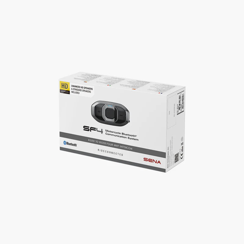 Sena - SF4 Motorcycle Bluetooth Communication System with Dual Speaker Sets