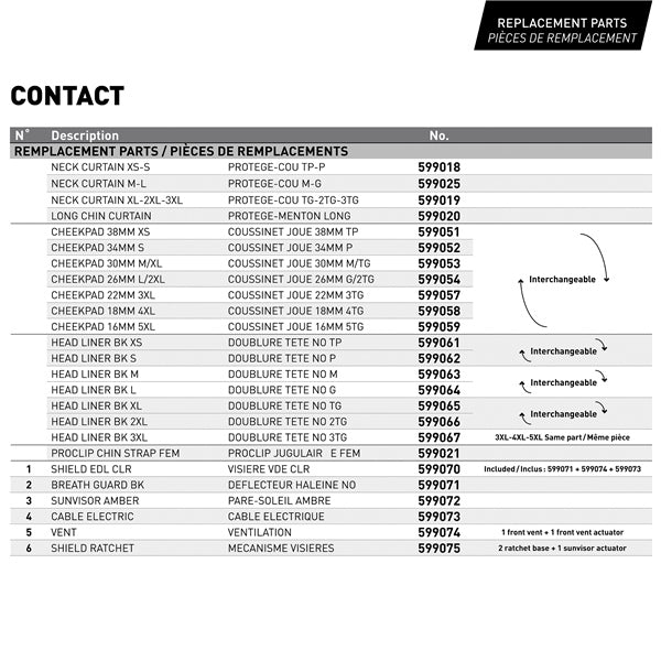 CKX-HELM CONTACT EDL STROKE GR GLOSS M 515753
