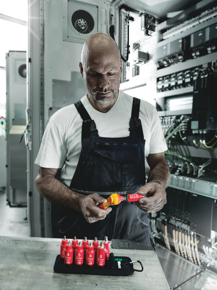 Wera Tools - Belt B VDE 1 Zyklop bit socket set TORX® / hexagonal socket with holding function, 3/8" drive