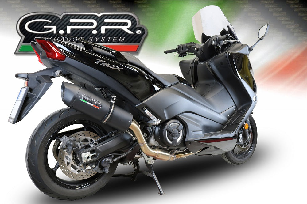 GPR-Exhaust---Furore-Evo4-Nero-Full-Line-for-T-Max-560-from-2020-to-2021-dB-Killer-Catalyst