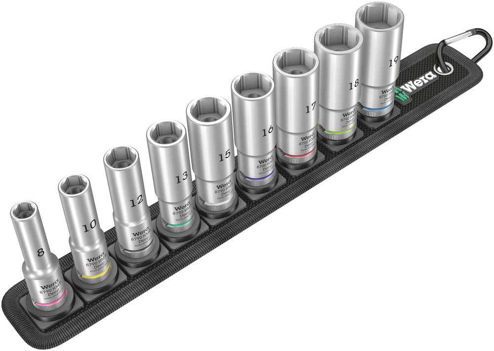 Wera Tools - Belt B Deep 1 socket set, 3/8" drive