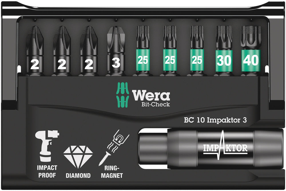 Wera Tools - Bit-Check 10 Impaktor 3