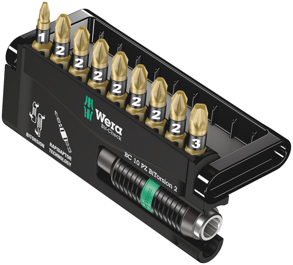 Wera Tools - Bit-Check 10 PZ BiTorsion 2