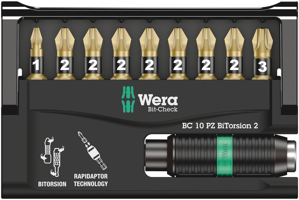 Wera Tools - Bit-Check 10 PZ BiTorsion 2