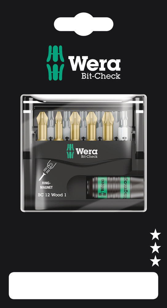 Wera Tools - Bit-Check 12 Wood 1 SB