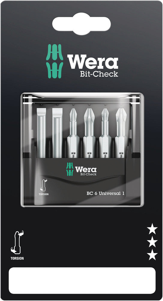 Wera Tools - Bit-Check 6 Universal 1 SB