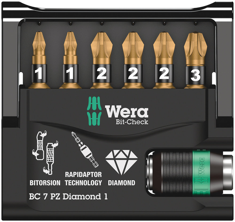 Wera Tools - Bit-Check 7 PZ Diamond 1
