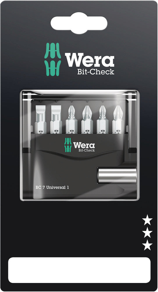 Wera Tools - Bit-Check 7 Universal 1 SB
