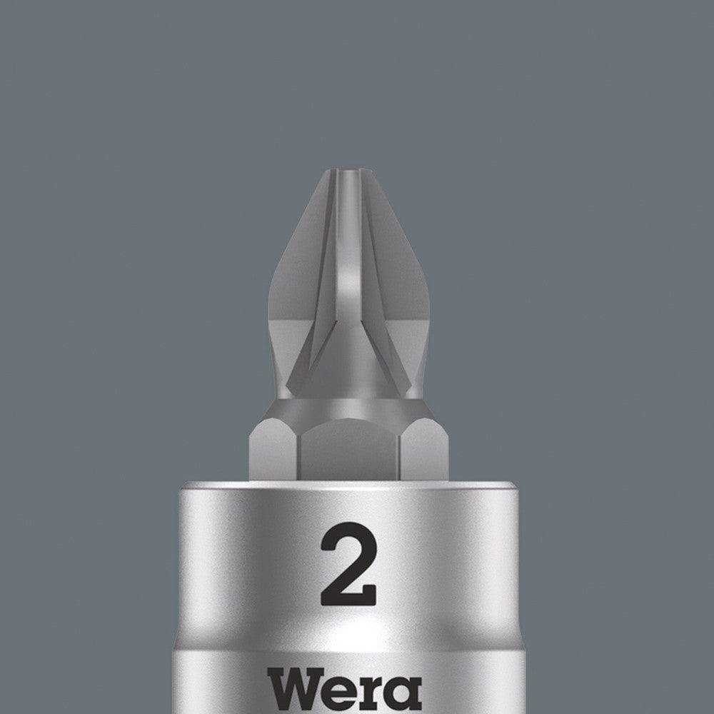 Wera Tools - 8755 A Pozidriv Zyklop bit socket, 1/4" drive